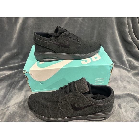Nike Men's SB Air Max Janoski 2 Premium Black/Black Shoes Size 9.5 AQ7477004